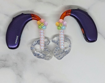 Mini rainbow flower hearing aid/Cochlear implant charms