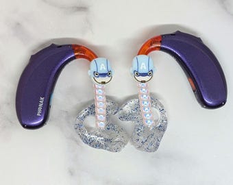 Blue hero Hearing aid/cochlear charm