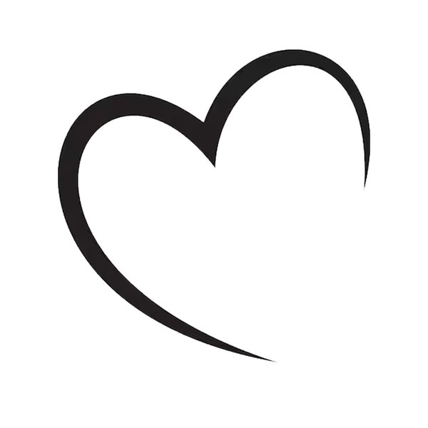 Half Heart Shape SVG, Name Frame svg, Valentine Heart svg, Open Heart Svg, Love Svg, Cut Files, Cricut