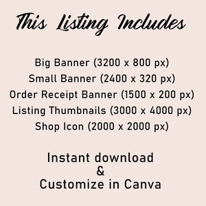 Etsy Branding Kit Editable in Canva image 2