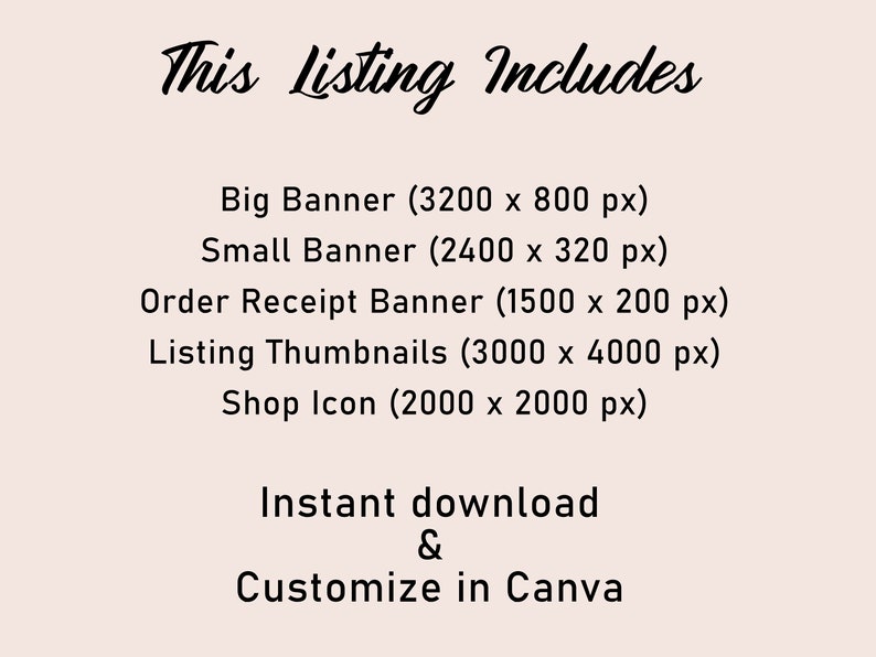 Etsy Branding Kit Editable in Canva image 2