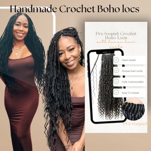 Handmade boho locs with human hair | Custom locs