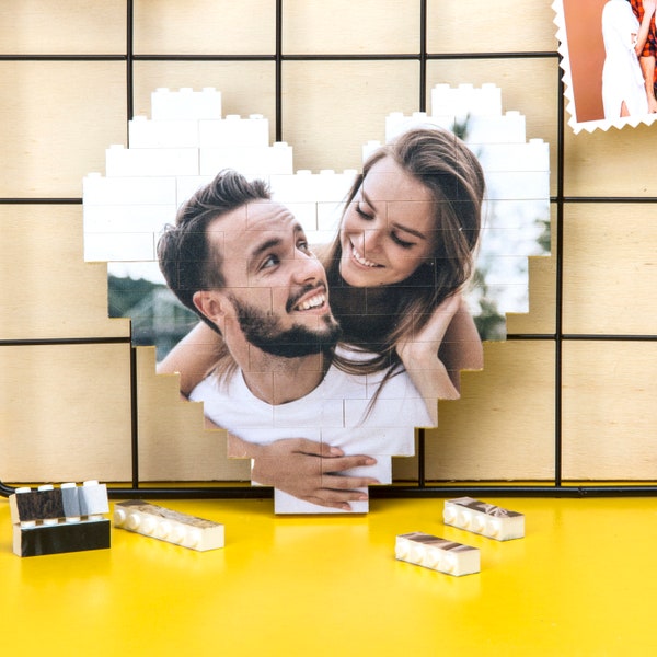 Personalisiertes Fotoblock-Puzzle, personalisiertes Fotogeschenk, einzigartiges Geschenk, Valentinstagsgeschenk, Geschenk für Mama, Geschenk für Vater, Fotopuzzle