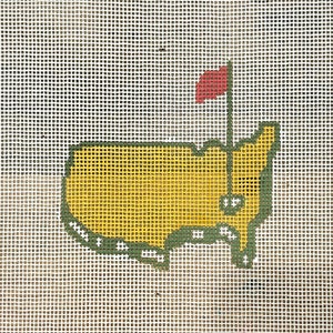Masters Golf Hand-Painted Needlepoint Canvas
