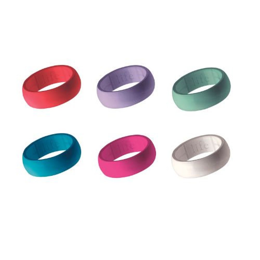 Silicone/ Rubber Wedding Rings/ Bands Beach pack of 6 Etsy