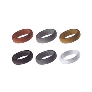 Silicone/ Rubber Wedding Rings/ Bands- Classic (Pack of 6)