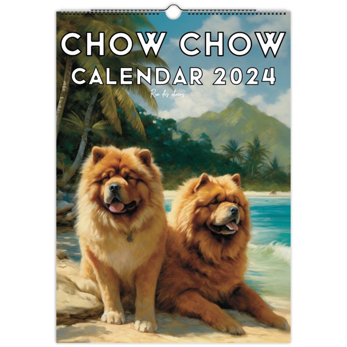 Chow Chow Calendar, Chow Chow Wall Calendar 2024, Gift Idea for Chow