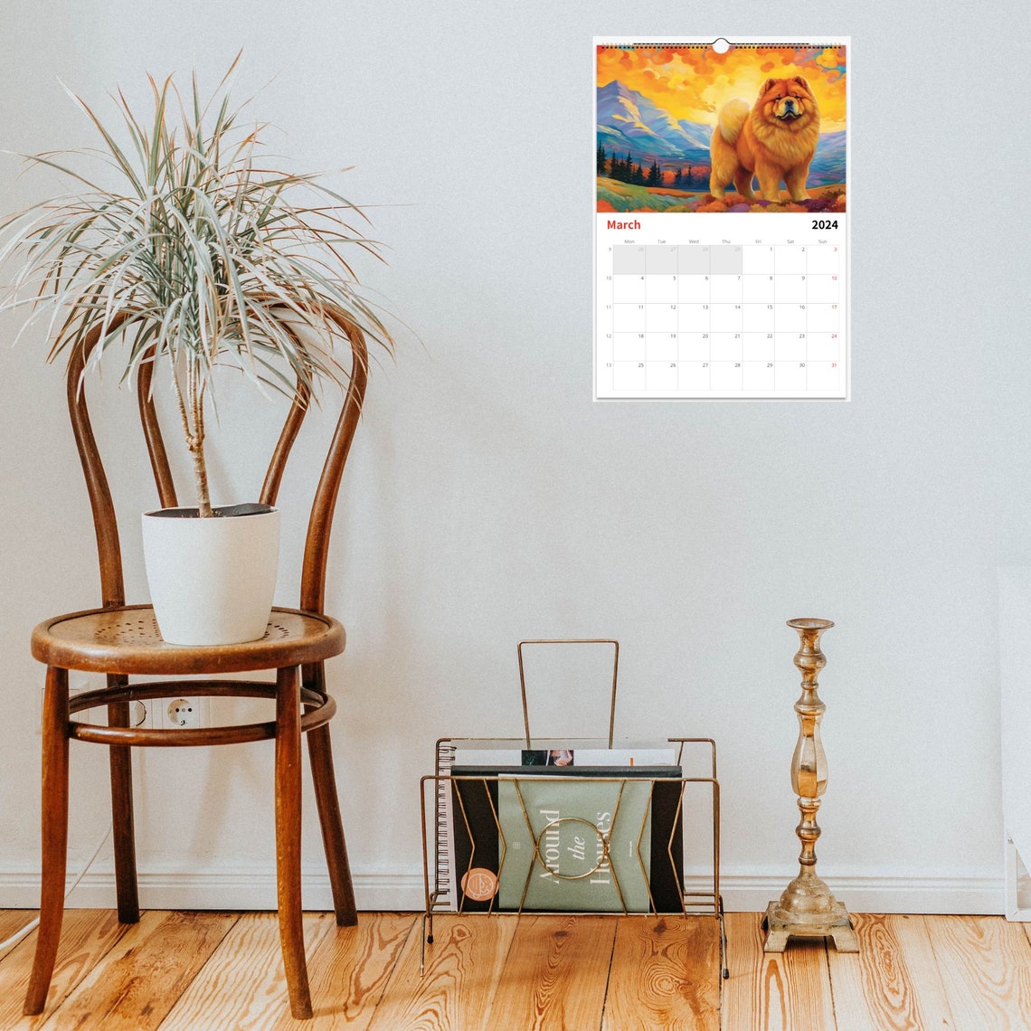 Chow Chow Calendar, Chow Chow Wall Calendar 2024, Gift Idea for Chow