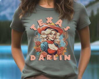 Texas Darlin Shirt Comfort Colors® Texas Darlings Lone Star State Mom Southern Girls Mothers Day Shirt Cowgirl T-Shirt Country Girl