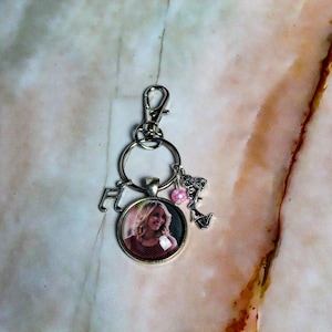 Quinn Fabray Bag Charm, Glee Keyring, Diana Agron Keychain, Gleek Bag Charm Gift Present Family Purse Stocking Stuffer Cute Charms
