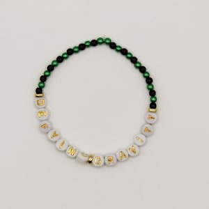 Armband der Schwerkraft trotzend, dehnbar Armband, Perlenarmband, Wicked, Zitat Armband, Schwester Freund Familie Geschenk Festival