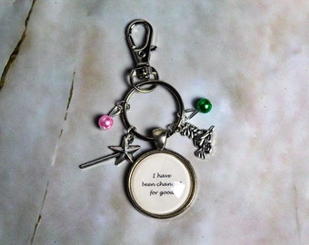 Wicked Bag Charm, Wicked Keyring, Elphaba Glinda For Good Keychain, Musical Bag Charm Gift Present Family Purse Stocking Stuffer Cute Charms