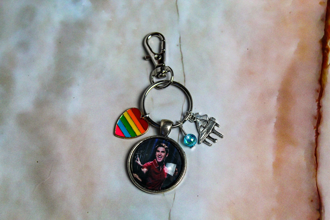 Blaine Anderson Bag Charm, Glee Keyring, Darren Criss Keychain, Gleek ...