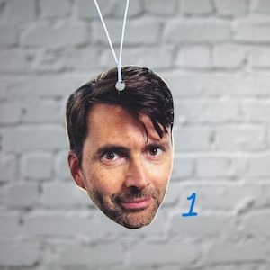 Ambientador para coche David Tennant, ambientador Doctor Who, regalo novedoso, accesorio para coche, regalo para ella, él, cumpleaños, actor