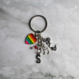 Santana Lopez Keyring, Glee Bag Charm, Naya Rivera Keychain Gift Present Family Purse Stocking Stuffer Cute Charms Dance Cheerio Brittana