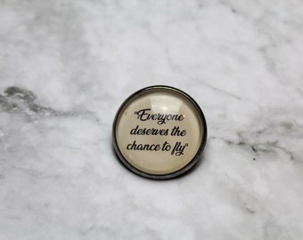 Wicked Pin Badge, Defying Gravity Badge, Brooch Button Badge Accessory Jewellery Gift Present Novelty Bag Shirt Musical Elphaba Glinda