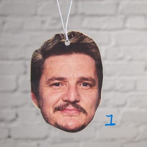 Pedro Pascal Car Air Freshener, TLOUS Air Freshener, Novelty Present Car Accessories Gift For Her Him Christmas Birthday Actor Funny Joel