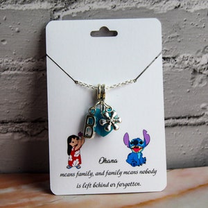 Custom Ohana Necklace, Personalised Necklace, Charm Necklace, Gift Present Family Stocking Stuffer Cute Jewellery Family Friend BFF