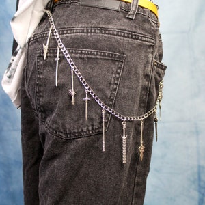 Lion Jean Chain Accessories Hip Hop Street Fashion Belt Chain Wallet Chain Punk Goth Rock Alternative Belt Chain Pants Chain
