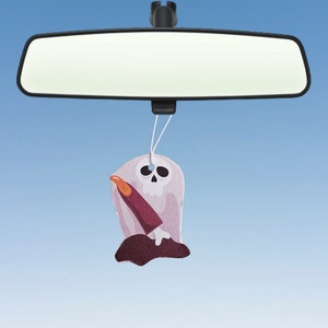 Ghost luchtverfrisser Halloween auto luchtverfrisser Griezelig seizoen auto geur geur geur cadeau eng cartoon schattig nieuwigheid luchtverfrisser