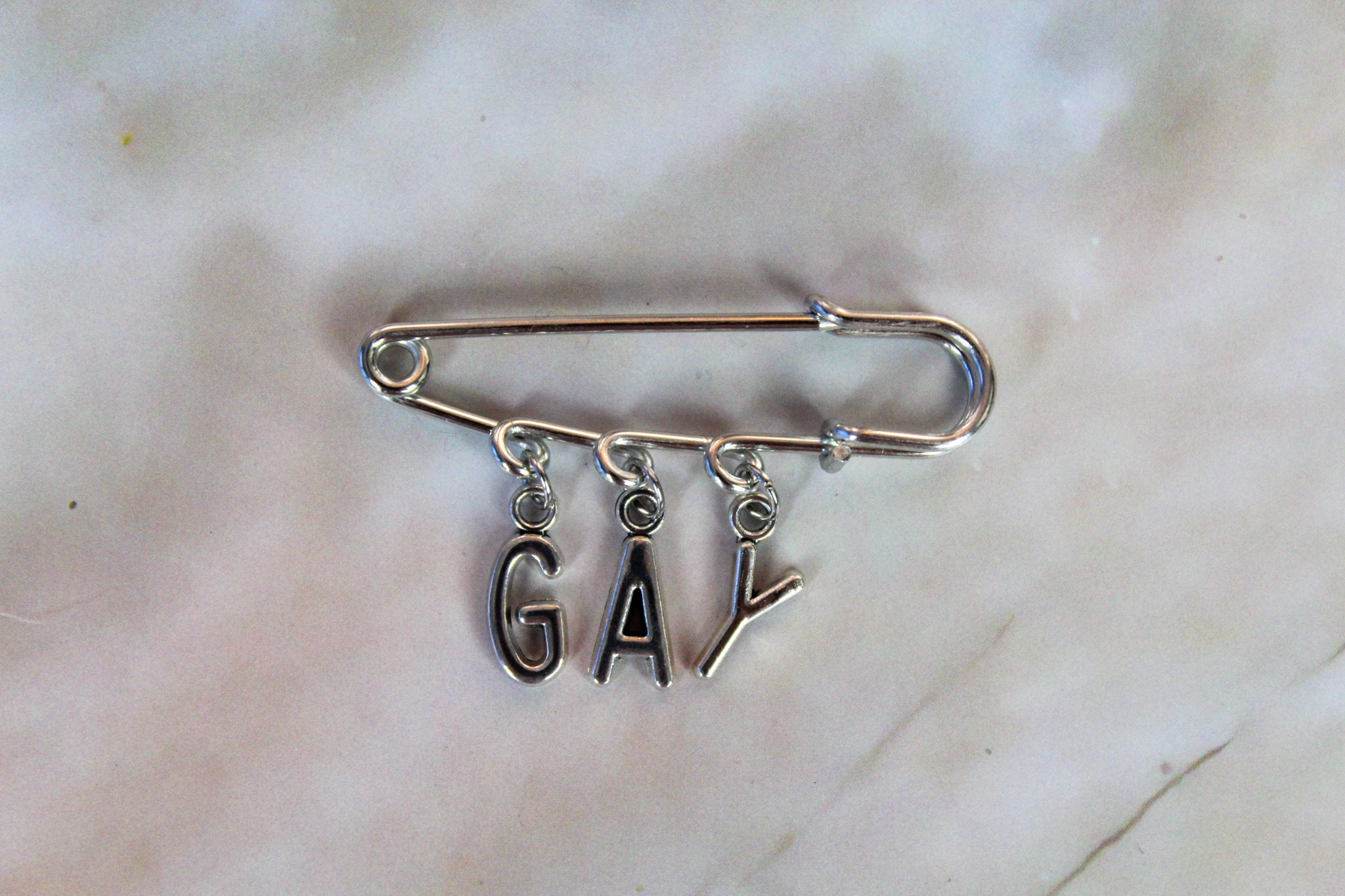 Gay Brooch LGBT Brooch Safety Pin Brooch Kilt Pin Pin Badge Bag Charm Charms Pin Badge Gift Lesbian Pride Proud Statement Love Etsy