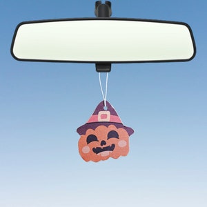 Deodorante per ambienti alla zucca, deodorante per auto di Halloween, stagione spettrale, profumo per auto, profumo di mostro, regalo di fragranze spaventose, cartone animato, carino, novità