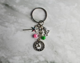 Wicked Keyring, Theatre Bag Charm, Musical Keychain Gift Present Family Purse Stocking Stuffer Cute Charms Elphaba Glinda Wizard Popular
