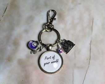 Ariel Taschenanhänger, die kleine Meerjungfrau-Schlüsselanhänger, Teil Ihrer Welt Schlüsselbund, Taschenanhänger Geschenk Familie Geldbörse Stocking Stuffer nette Anhänger