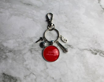 High School Musical Bag Charm, Musical Keyring, HSM Keychain Stage Bag Charm Gift Present Family Purse Stocking Stuffer Cute Charms Tory