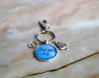 Moana Inspired Bag Charm, Fairy tale Keyring, Ocean Keychain, Gift Present Family Purse Stocking Stuffer Cute Charms Princess Sea Beach