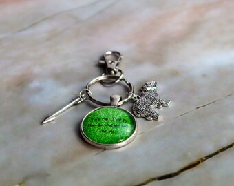 勇敢なバッグチャーム、クマのキーリング、弓矢のキーチェーン、バッグ