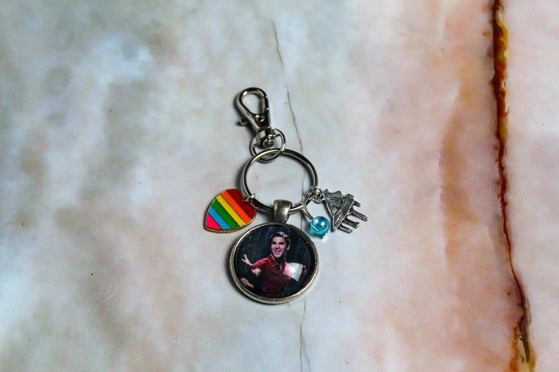 Blaine Anderson Bag Charm, Glee Keyring, Darren Criss Keychain, Gleek ...