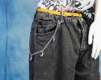 Raven Jean Chain, Accessories, Hip Hop, Street Fashion, Belt Chain, Wallet Chain, Punk, Rock, Alternative, Belt Chain, Pants Chain