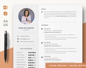 Refined and Stylish Resume Template with Photo, Easy and Elegant One Page CV Template Design | MS Word & Apple Pages