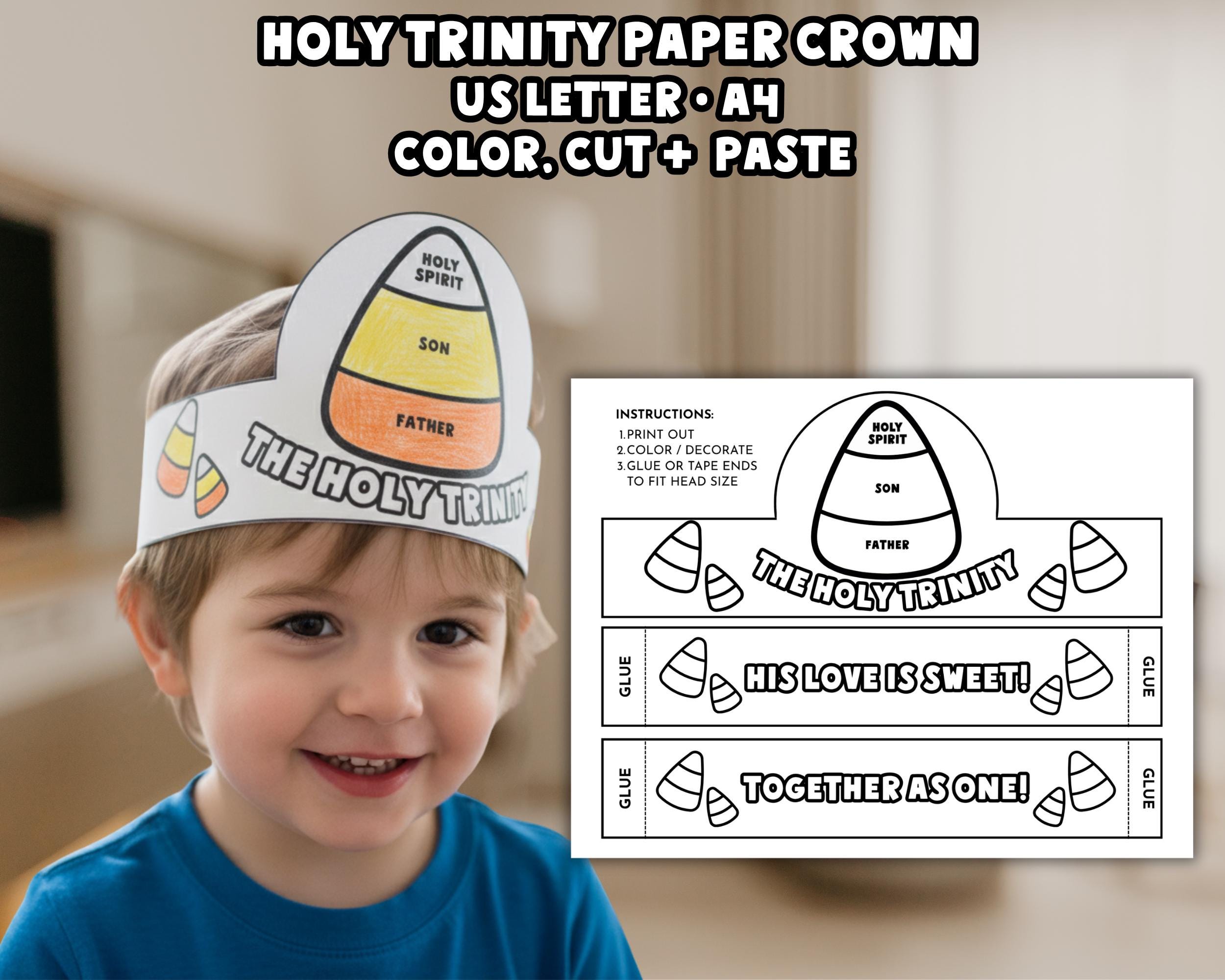 Christian Halloween Craft: Candy Corn Holy Trinity Paper Headband…