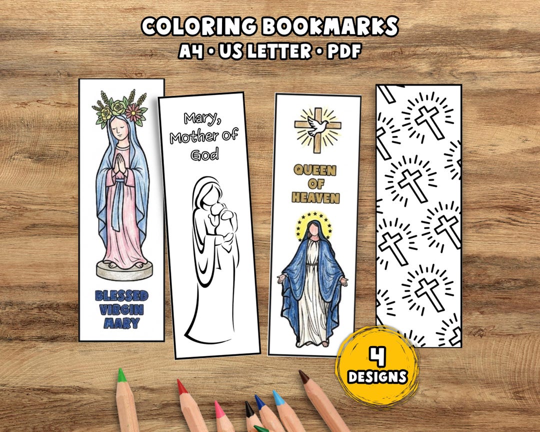 Blessed Virgin Mary Sunday School Bookmark Craft: Mother of God, Queen ...