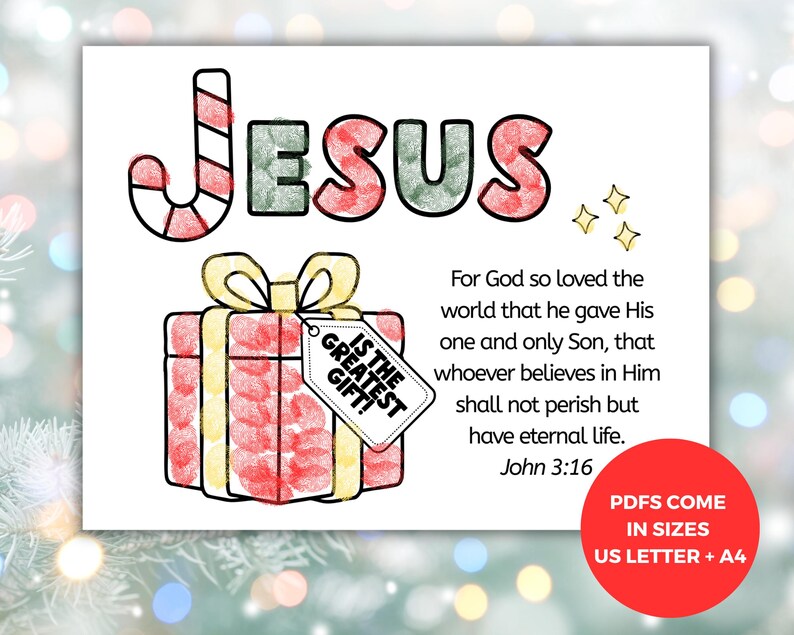 Sunday School Christmas Craft: Jesus is the Greatest Gift Activity ...