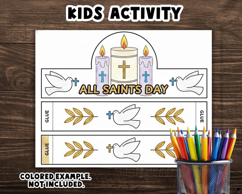 All Saints Day Craft: Sunday School Paper Crown Headband, Bible Study ...