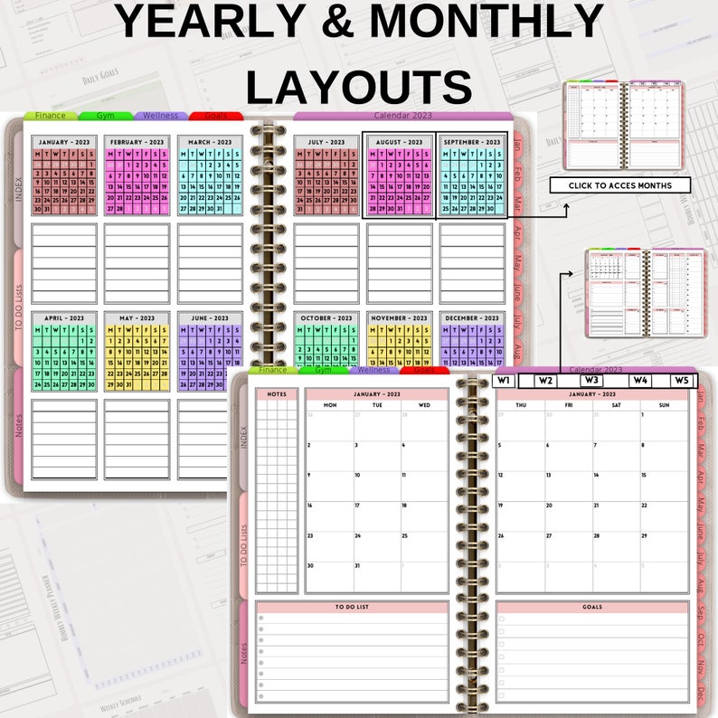 Digital Planner 2023 Undated Goodnotes Notability Digital Etsy