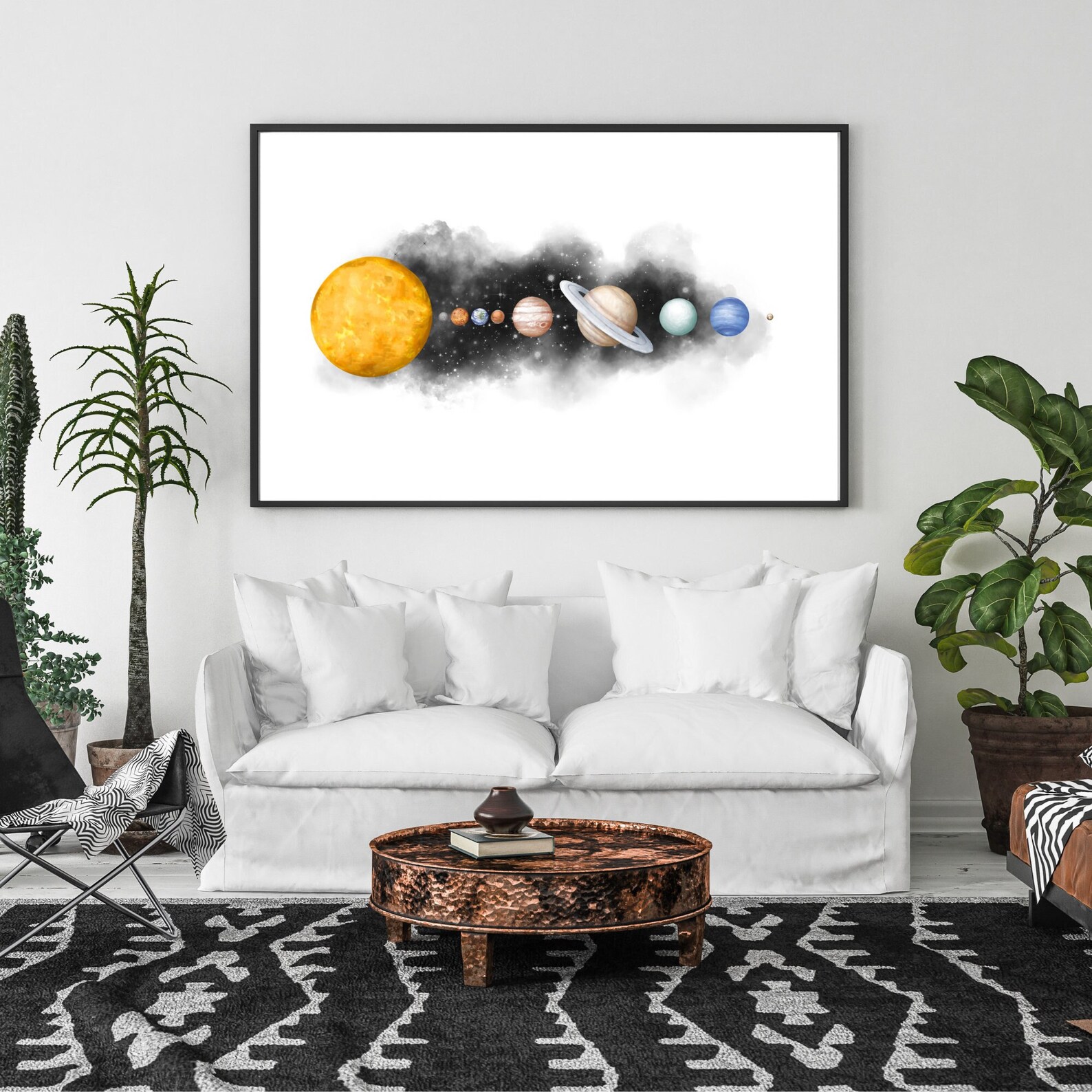 Watercolor Solar System Print Set, Galaxy Wall Art (digital Download ...