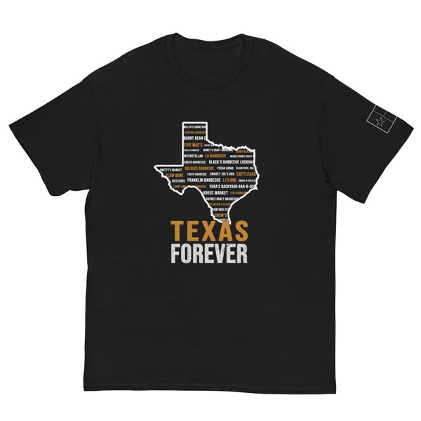 Texas Forever 'Restaurants BBQ au Texas' - T-shirt classique pour hommes