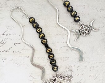 Personalised Alternate Goth Bookmarks : Custom Emo Punk Charm Page Minder