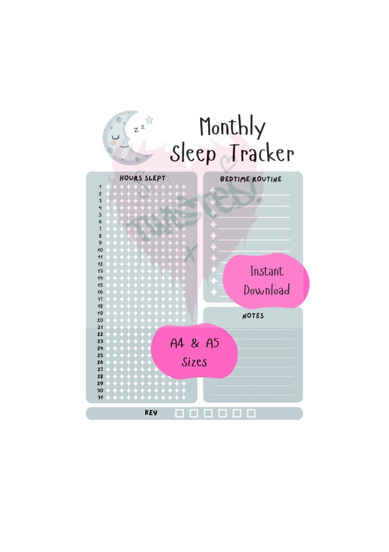 Sleep Routine Tracker Sleep Tracker | Printable Journal Page | Digital Download | Monthly ...