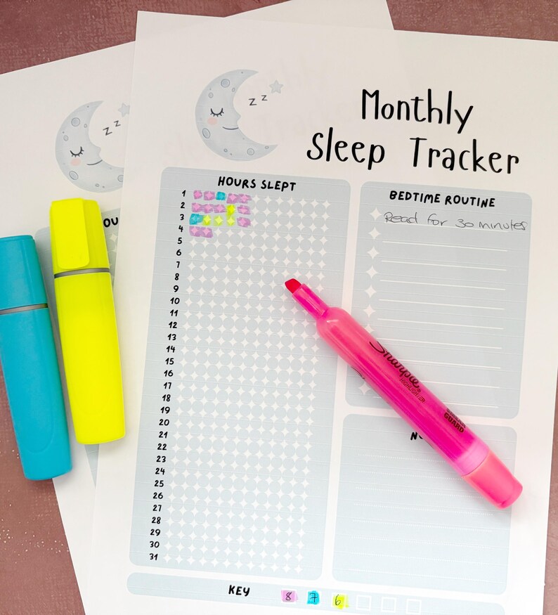 Sleep Routine Tracker Sleep Tracker | Printable Journal Page | Digital Download | Monthly ...