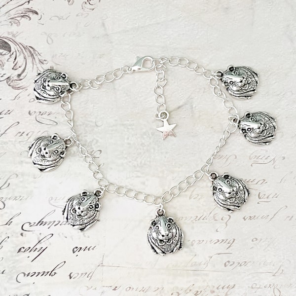 Silver Guinea Pig Charm Bracelet, Charm Bracelet, Guinea Pig Bracelet, Guinea Pig Gifts, Guinea Pig, Mum Gifts, Charm Bracelets, Animal Gift