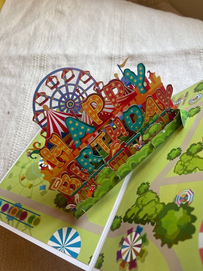Happy Birthday 3D Pop up Gift Cards Unisex Pop up Card for Girls and