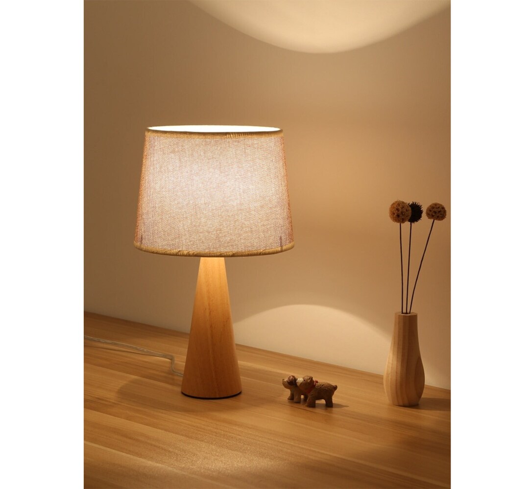 Minimalist Table Lamp Wooden Table Lamp Japanese Desk Lamp Etsy