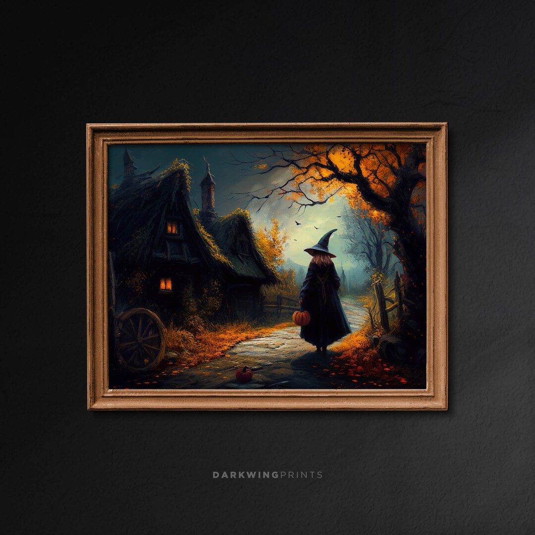 Witchy Farmhouse Prints Printable Halloween Vintage Print - Etsy