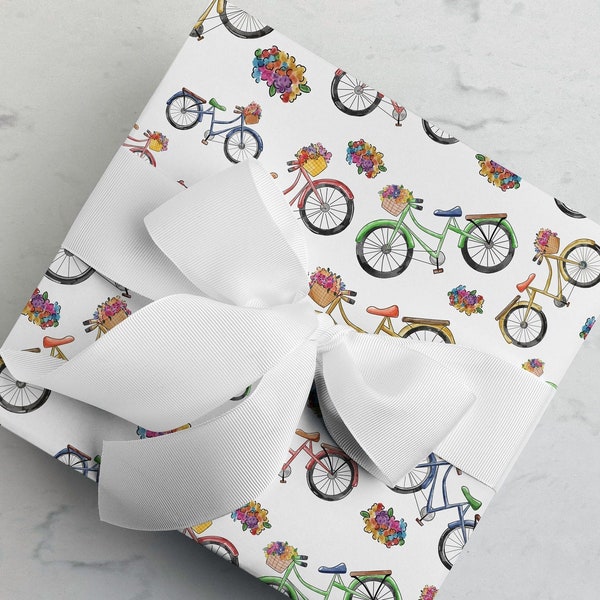 Bike Wrapping Paper Etsy