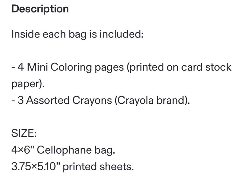 Pizza coloring pages and crayons - 1 bag (1 child) - Pizza party favors - Pizza themed Birthday image 5
